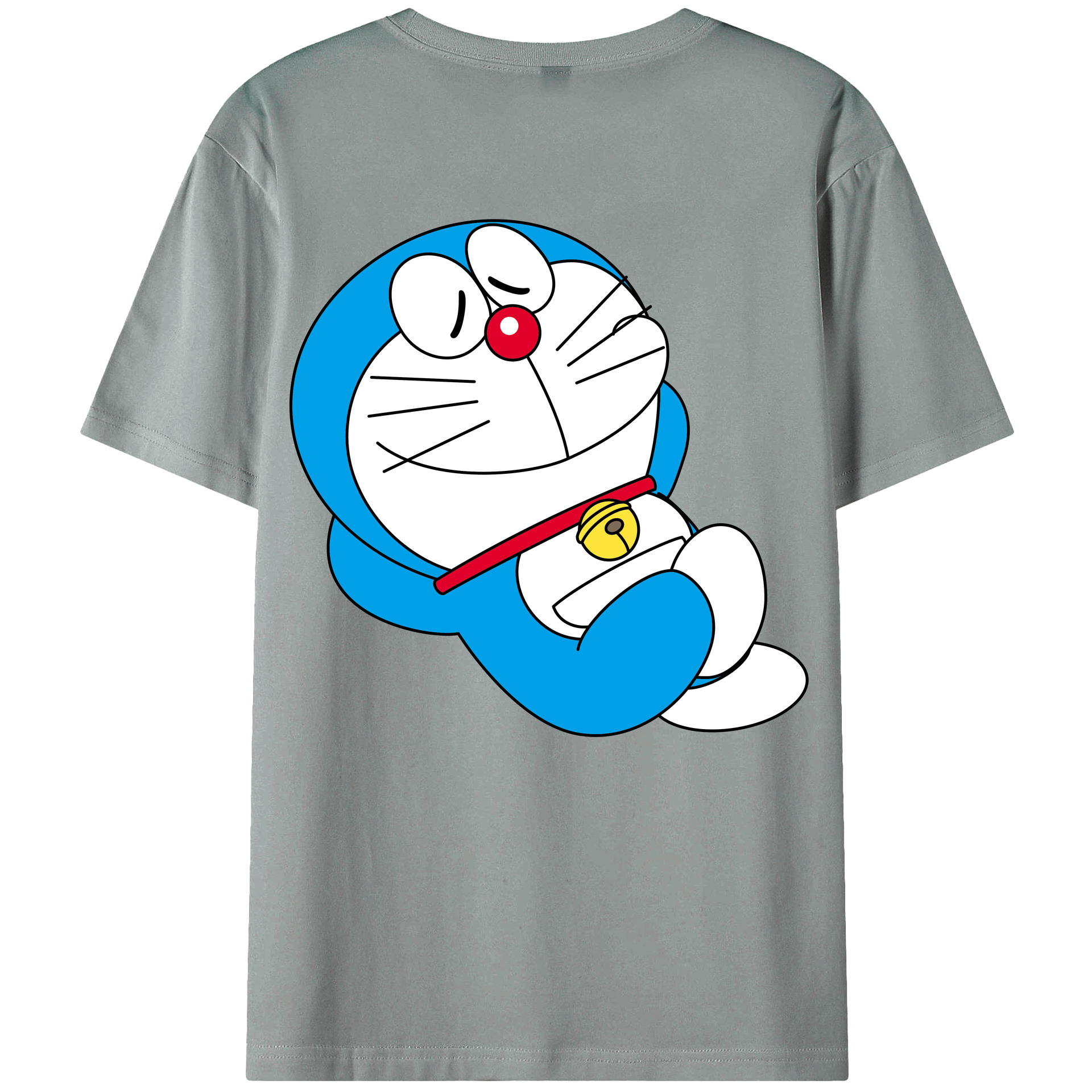 （画像用） ドラえもん Doraemon 綿100％ メンズ半袖Tシャツ（バックプリント） 通気性